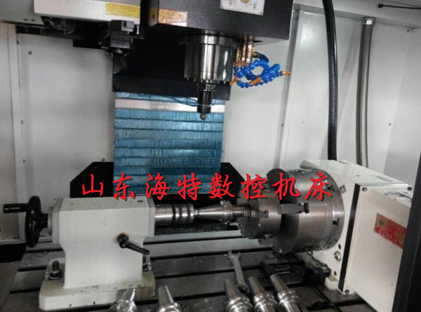 VMC850四軸加工中心加工刀柄現（xiàn）場操作